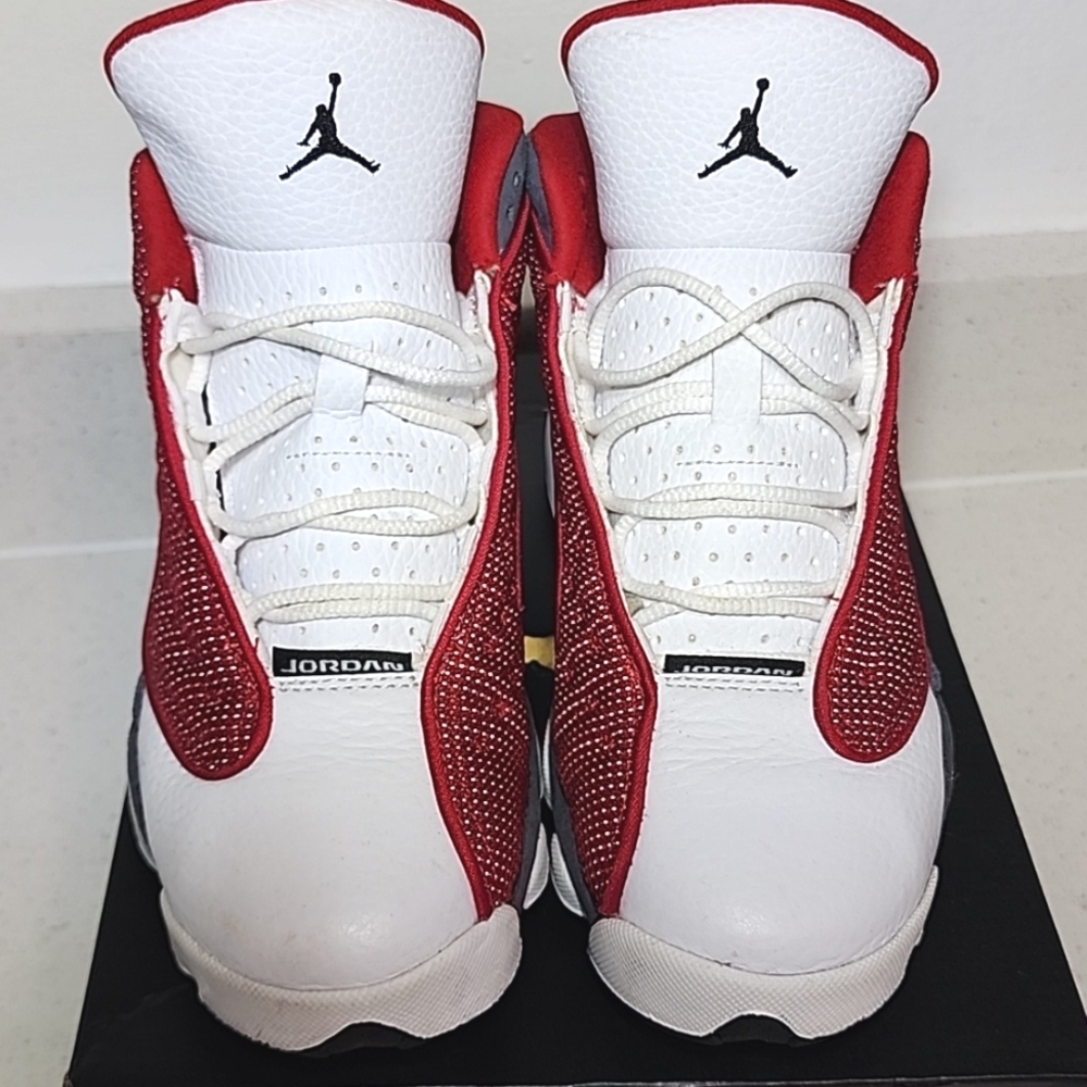 Air Jordan 13 Nike Retro GS. Size 4.5 Youth Red and Gray Sneakers Mid Top
